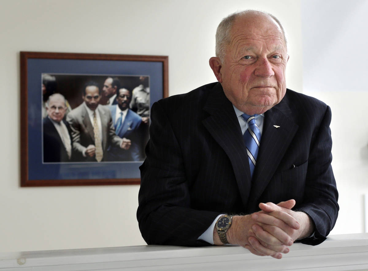 In this May 22, 2014, file photo, famed defense attorney F. Lee Bailey poses in his office in Y ...