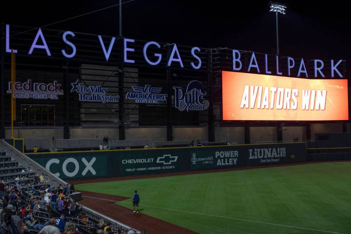 The Las Vegas Aviators won against the Sacramento River Cats at Las Vegas Ballpark on Tuesday, ...