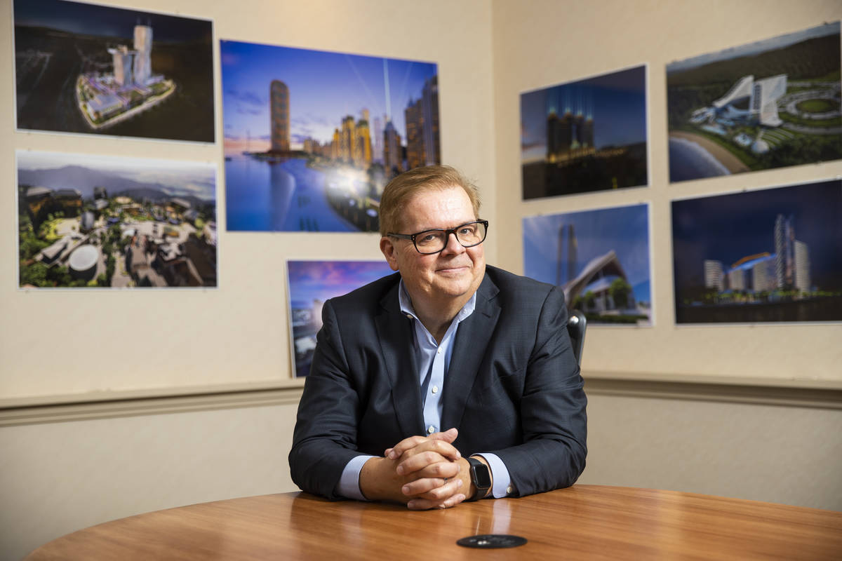 Architect Paul Steelman poses for a portrait at the Steelman Partners office in Las Vegas on Tu ...