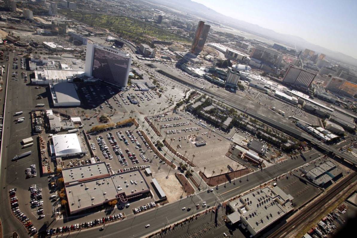 An aerial view of the Stardust, Dec. 1, 2004. (Jeff Scheid/Las Vegas Review-Journal