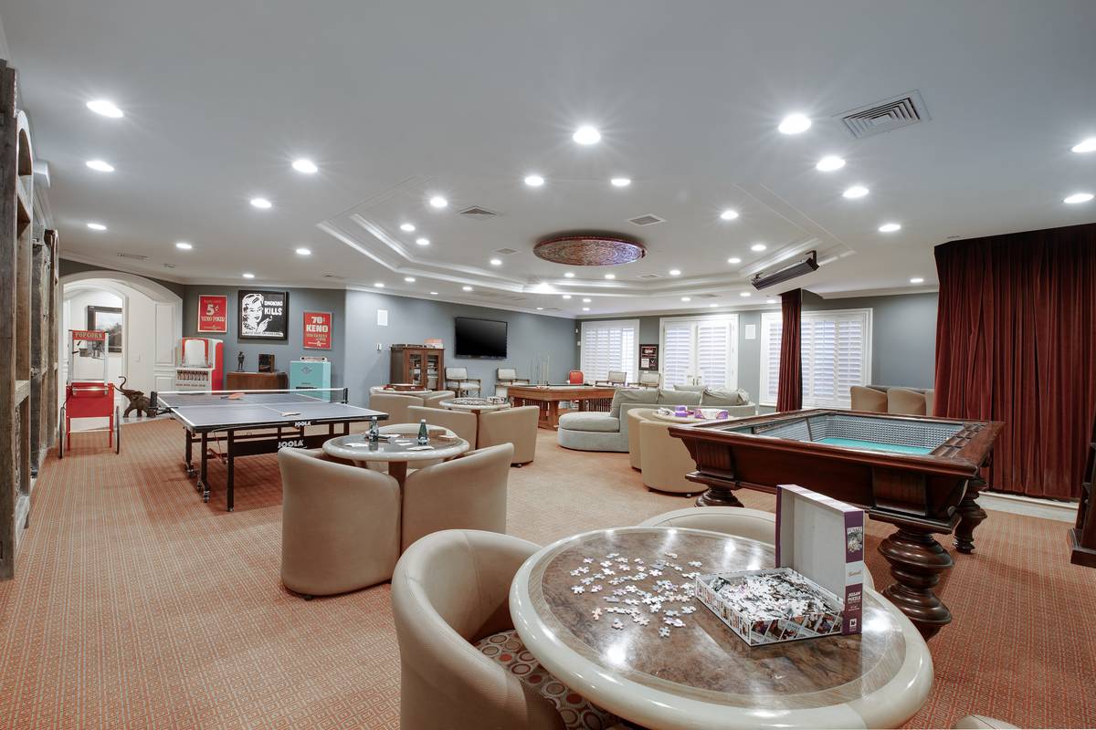 The gameroom at 8920 Players Club Drive. (John Martorano/JPM Studio)