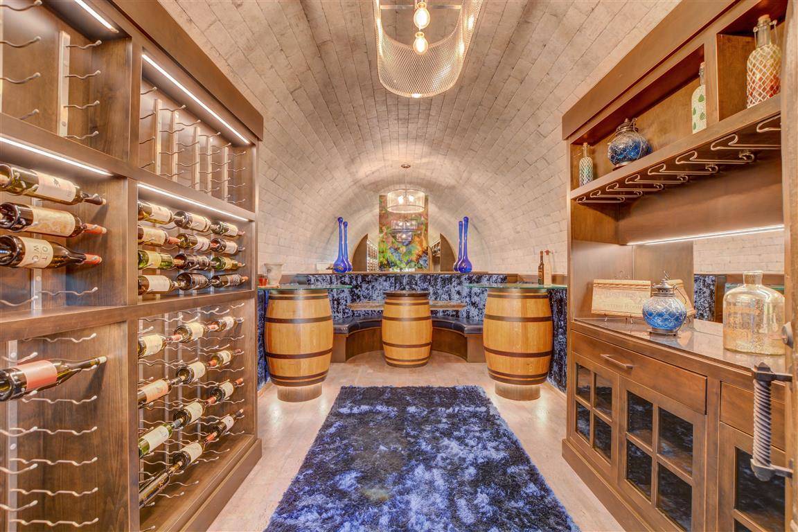 The wine room at 677 Boulder Summit Drive. (Wild Dog Digital)