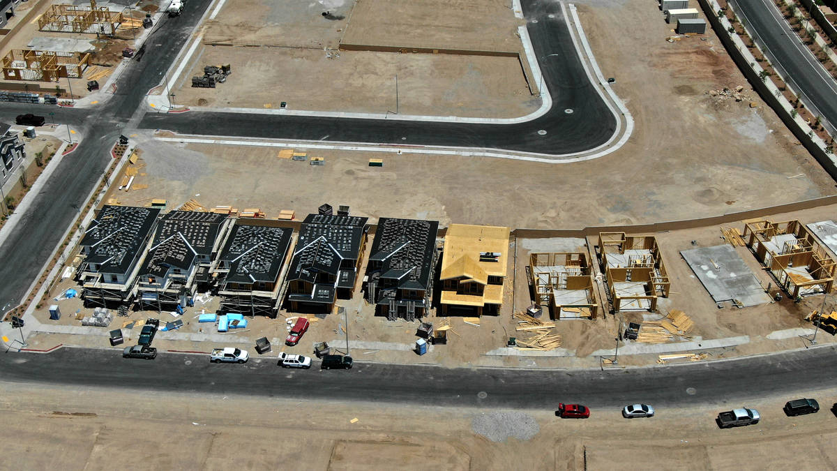 An aerial view of Cadence, a housing development near Galleria Drive and Cadence Vista Drive in ...