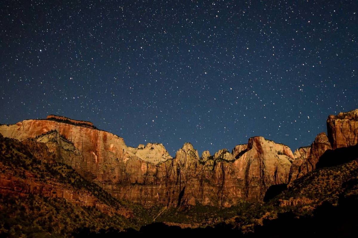 View of Temples and Towers of the Virgin in Zion National Park (Avery Sloss, National Park Service)