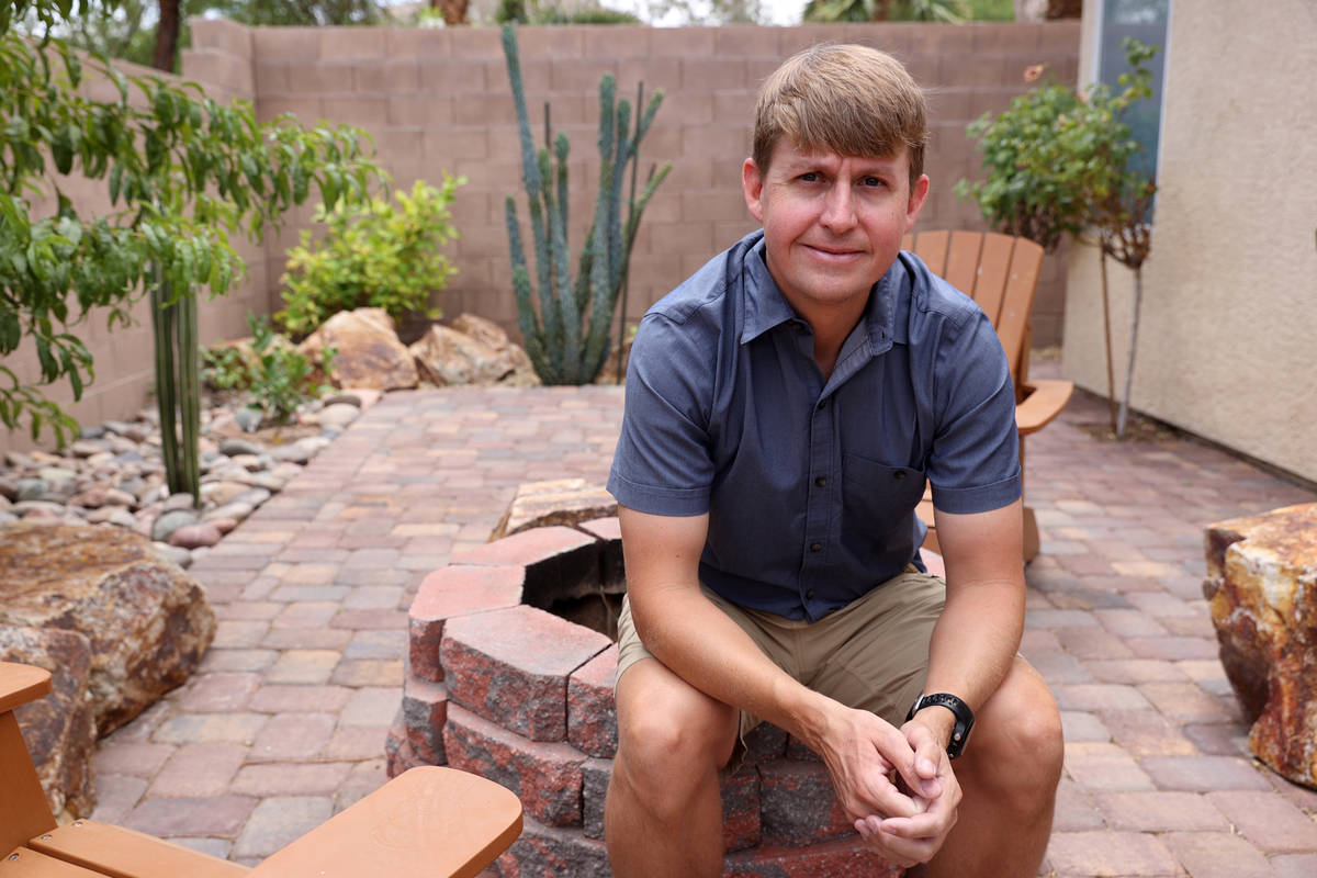 Shane Peterson at his Henderson home on June 9, 2021. Peterson is involved in a custody dispute ...