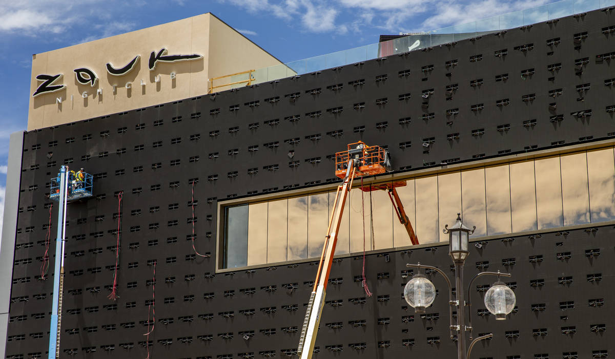 Resorts World Las Vegas construction continues on Wednesday, June 9, 2021, in Las Vegas. (L.E. ...