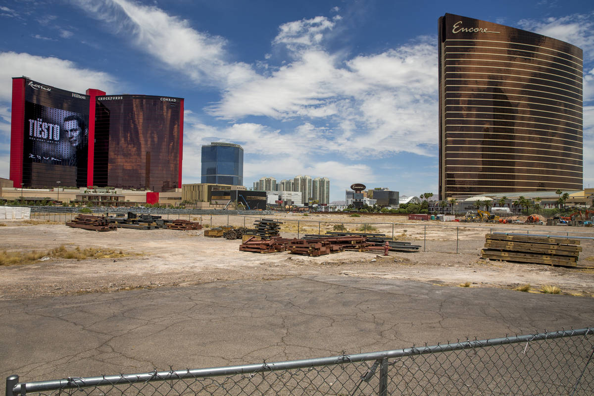 Resorts World Las Vegas with nearby properties including the 38 acres of vacant land immediatel ...
