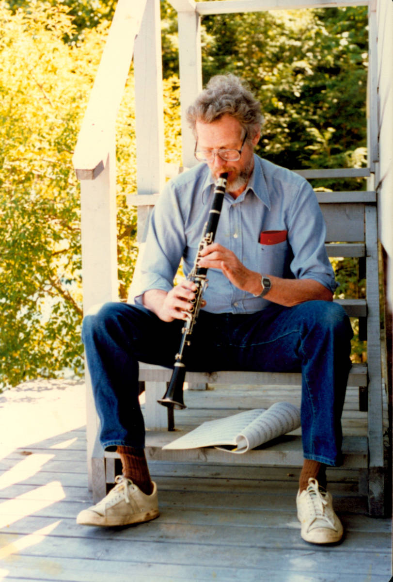 Ted Polumbaum practices the clarinet during the '90s. The clarinet was his favorite instrument ...