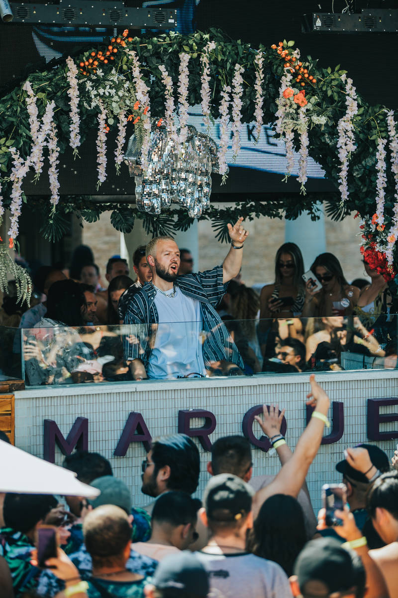 Chris Lake performs at Full Bloom Sundays at Marquee Dayclub on Sunday, June 6, 2021. (Global M ...
