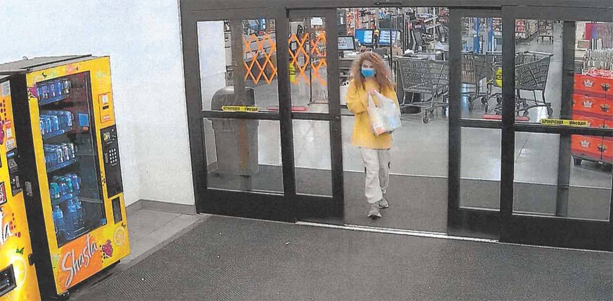 Sierra Halseth is shown on surveillance video at a Winco store in Las Vegas. (Clark County Dist ...