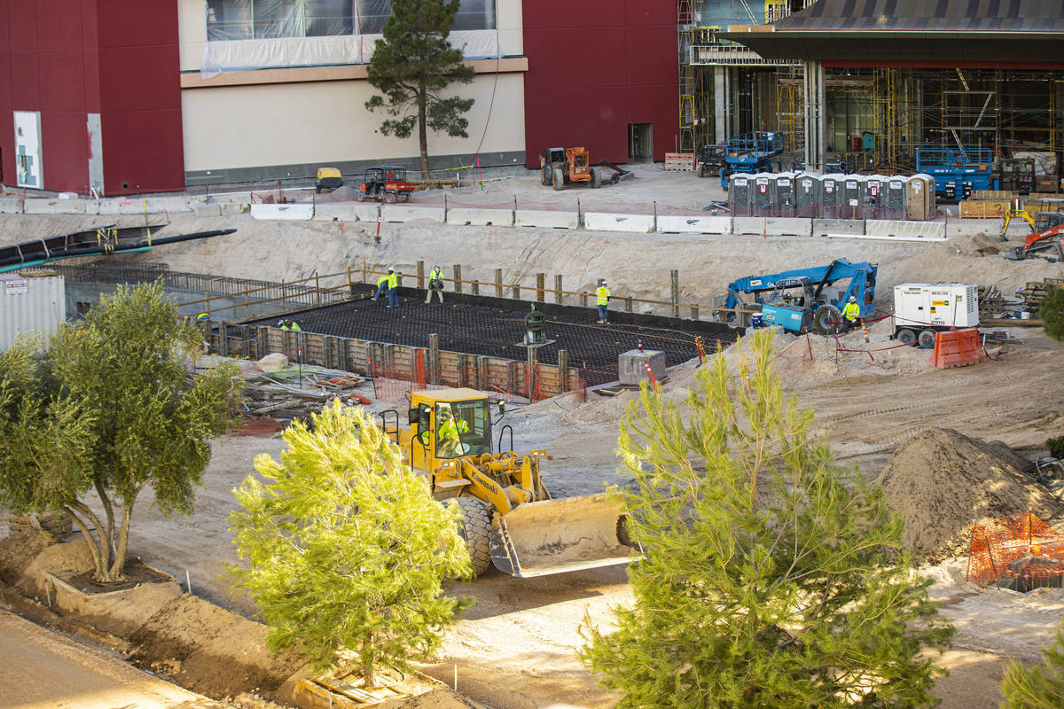 Resorts World Las Vegas is seen as construction continues on the property, slated to open in 20 ...