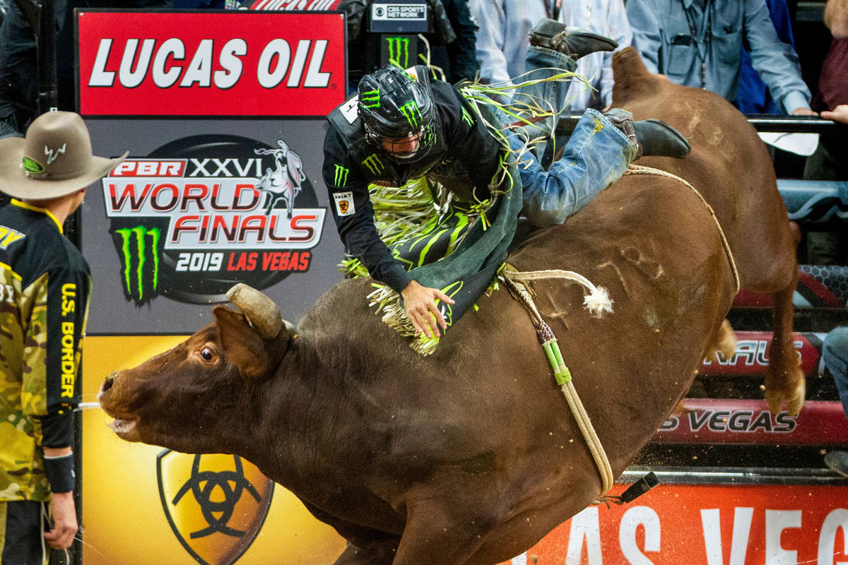 Jose Vitor Leme loses his grip while atop of Lil 2 Train during the last day of the PBR World F ...