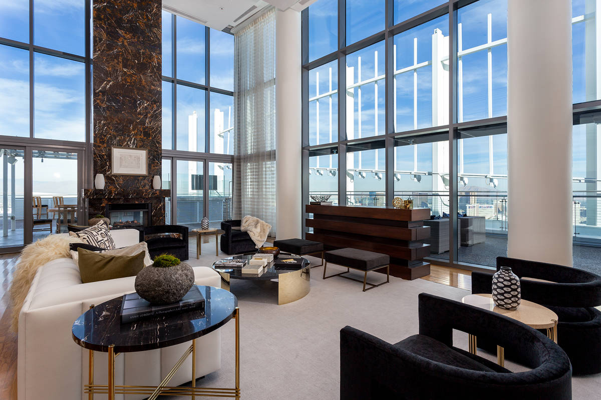The Palms Place penthouse sold for $12.5 million in 2019. (Ivan Sher Group)