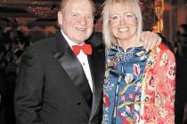 Sheldon Adelson and his wife Dr. Miriam Adelson pose for a photo during the Milton I. Schwartz ...