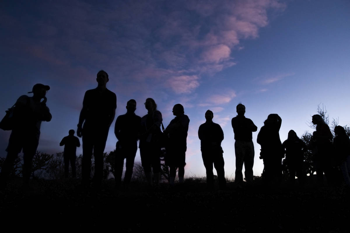 Attendees take a tour of Walking Box Ranch during an event to discuss the importance of creatin ...