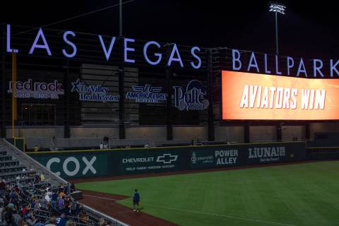 The Las Vegas Aviators won against the Sacramento River Cats at Las Vegas Ballpark on Tuesday, ...