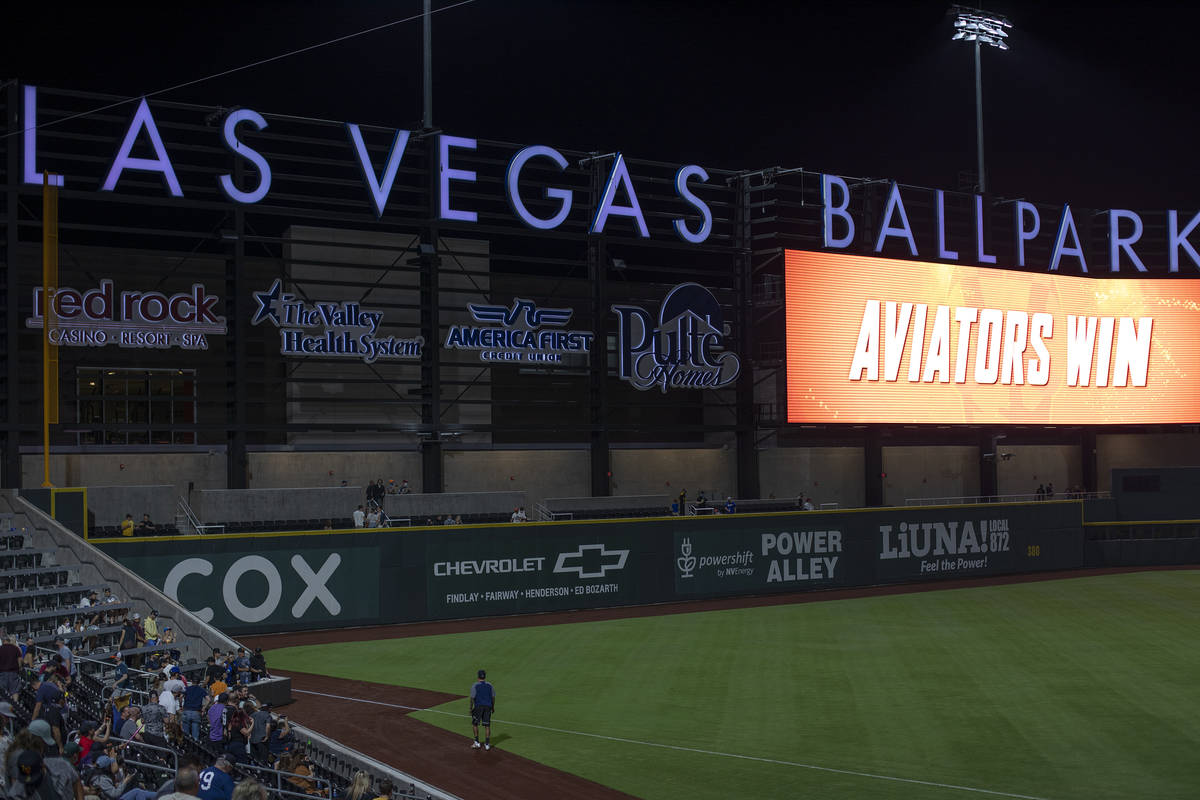 The Las Vegas Aviators won against the Sacramento River Cats at Las Vegas Ballpark on Tuesday, ...