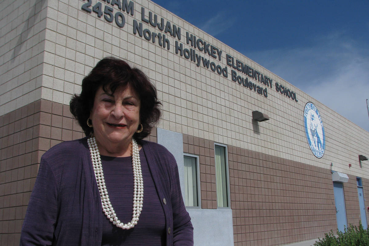 Lilliam Lujan Hickey, seen in a May 20, 2013 visit to her namesake school at 2450 N. Hollywood ...