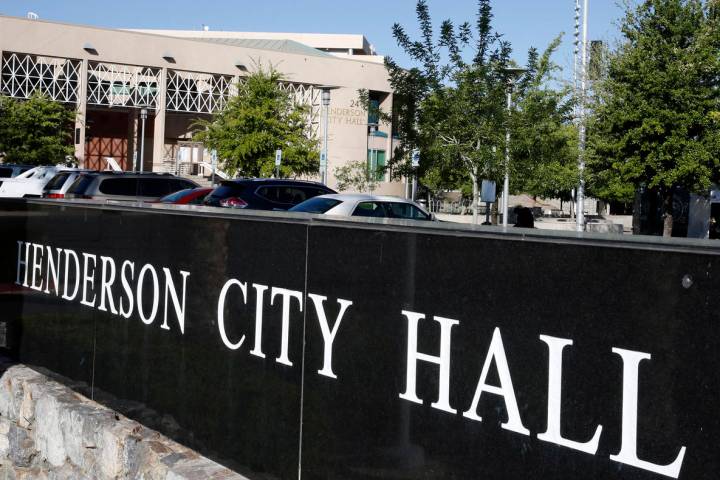 Henderson City Hall on Thursday, April 13, 2017. (Bizuayehu Tesfaye/Las Vegas Review-Journal) @ ...