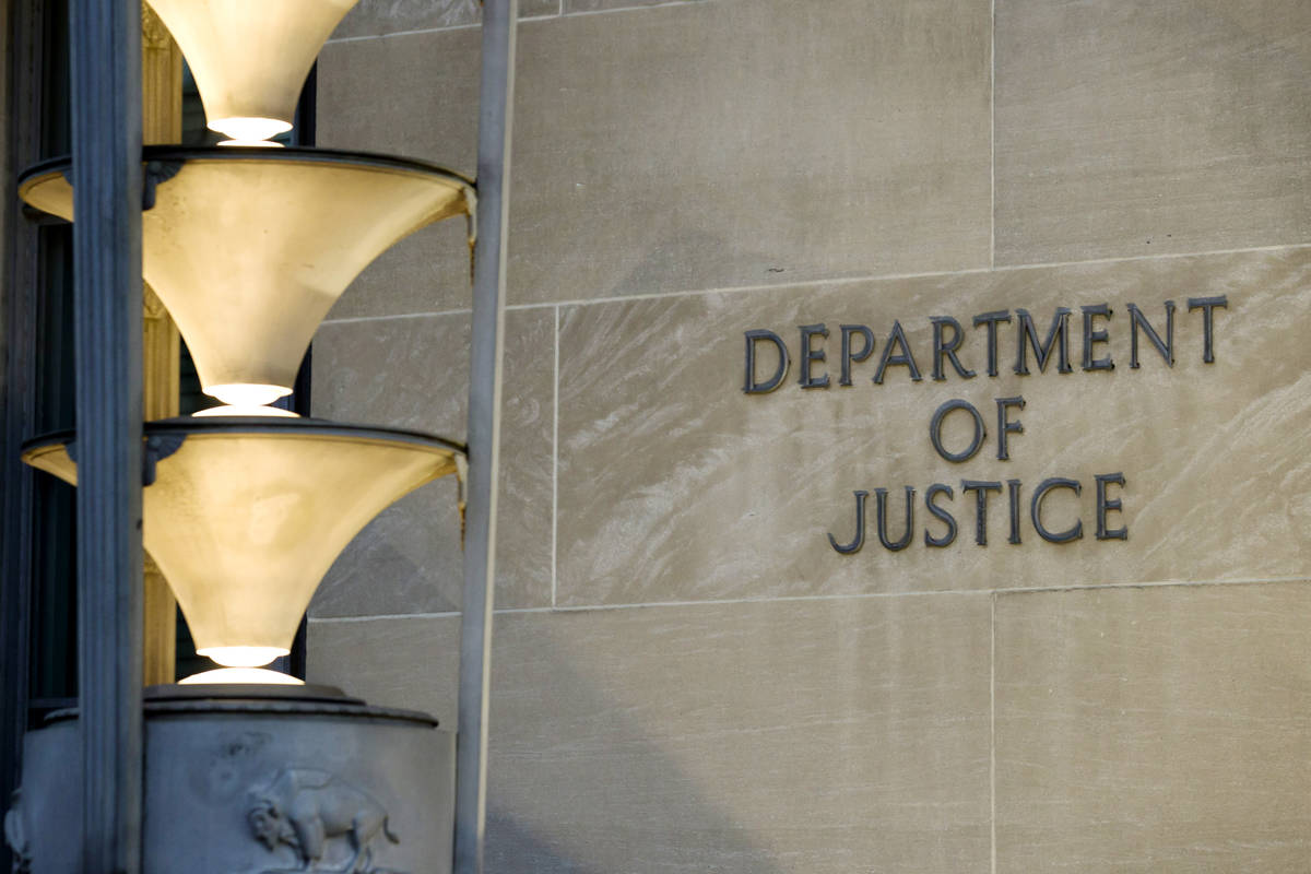 The Department of Justice is seen, Friday, March 22, 2019, in Washington. The Justice Departmen ...