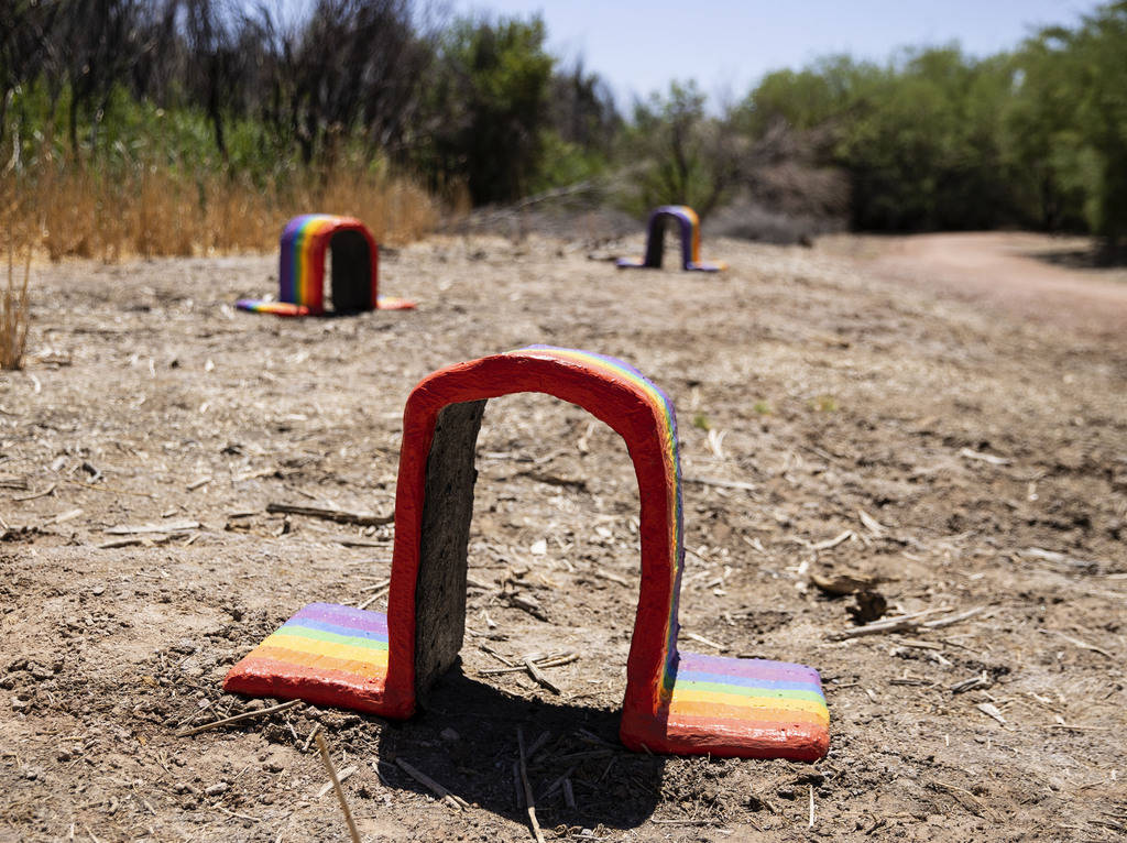An art work is displayed along the Clark County Wetlands ParkÕs trails, on Friday, June 11 ...