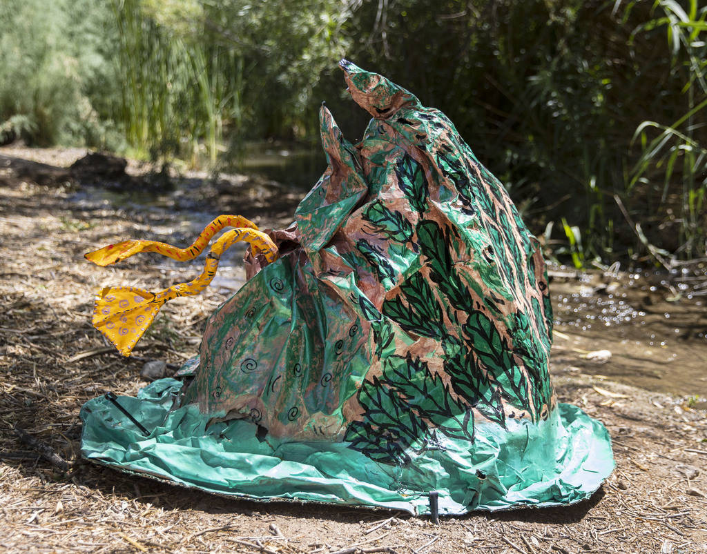 An art work made by Vanessa Maciel is displayed along the Clark County Wetlands ParkÕs trails, ...