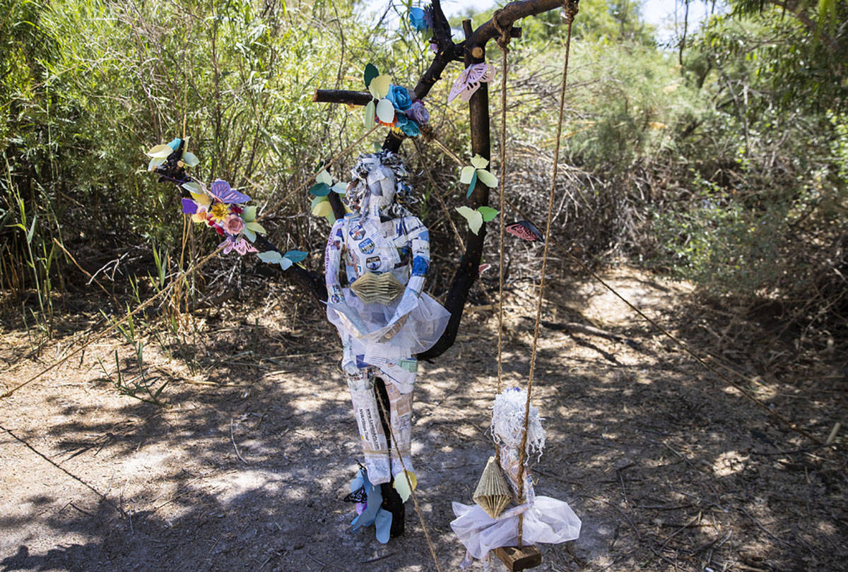 An art work is displayed along the Clark County Wetlands ParkÕs trails, on Friday, June 11, 20 ...
