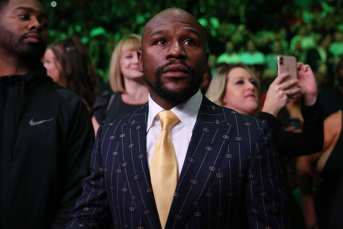 FILE--Floyd Mayweather attends the fight between Deontay Wilder and Luis Ortiz for the WBC heav ...
