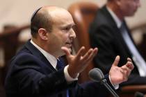 Israel's designated new prime minister, Naftali Bennett speaks during a Knesset session in Jeru ...
