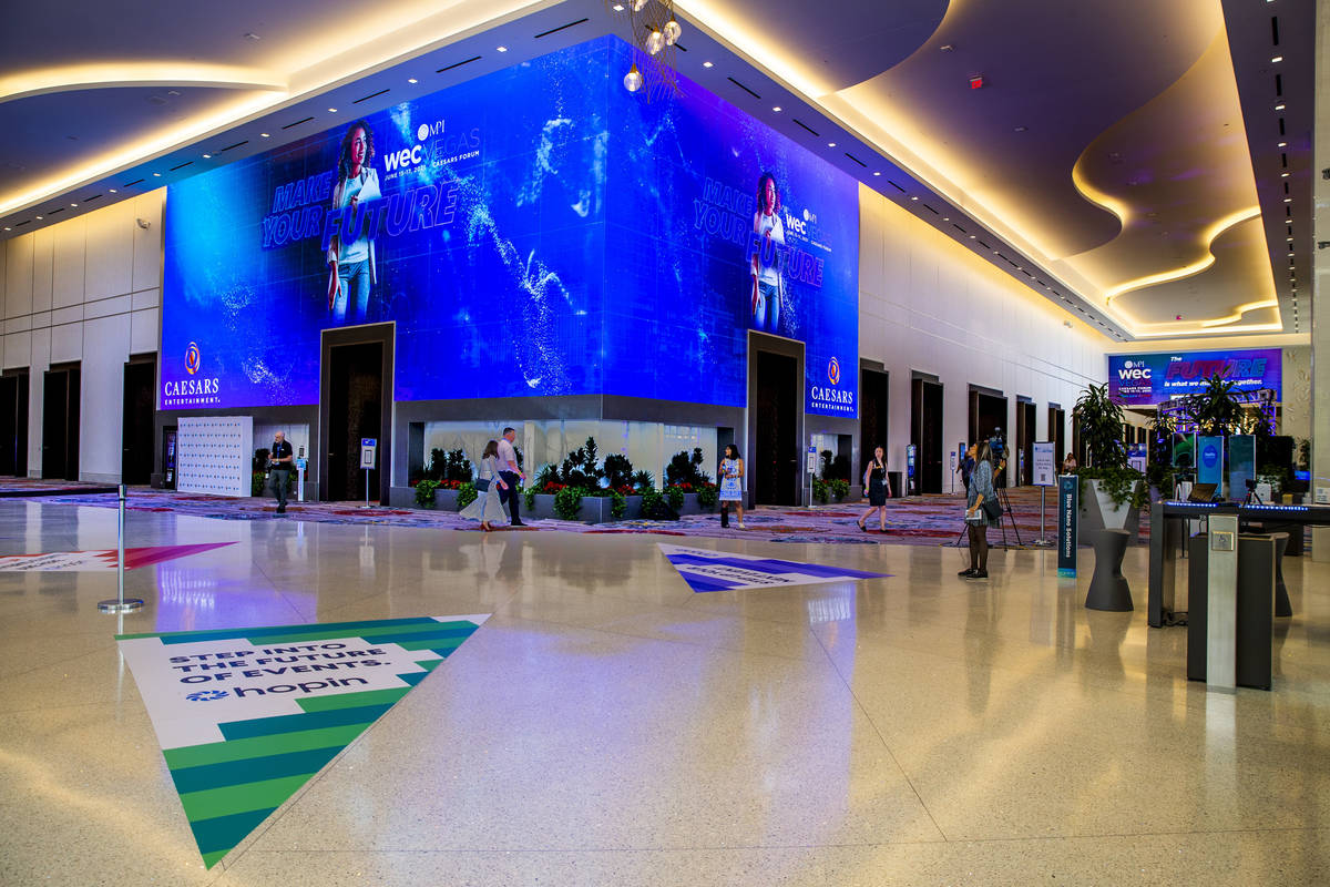 Lobby of the Caesars Forum where the Meeting Professionals International World Education Congre ...