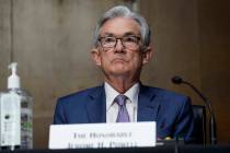 In this Dec. 1, 2020 file photo, Chairman of the Federal Reserve Jerome Powell appears before t ...