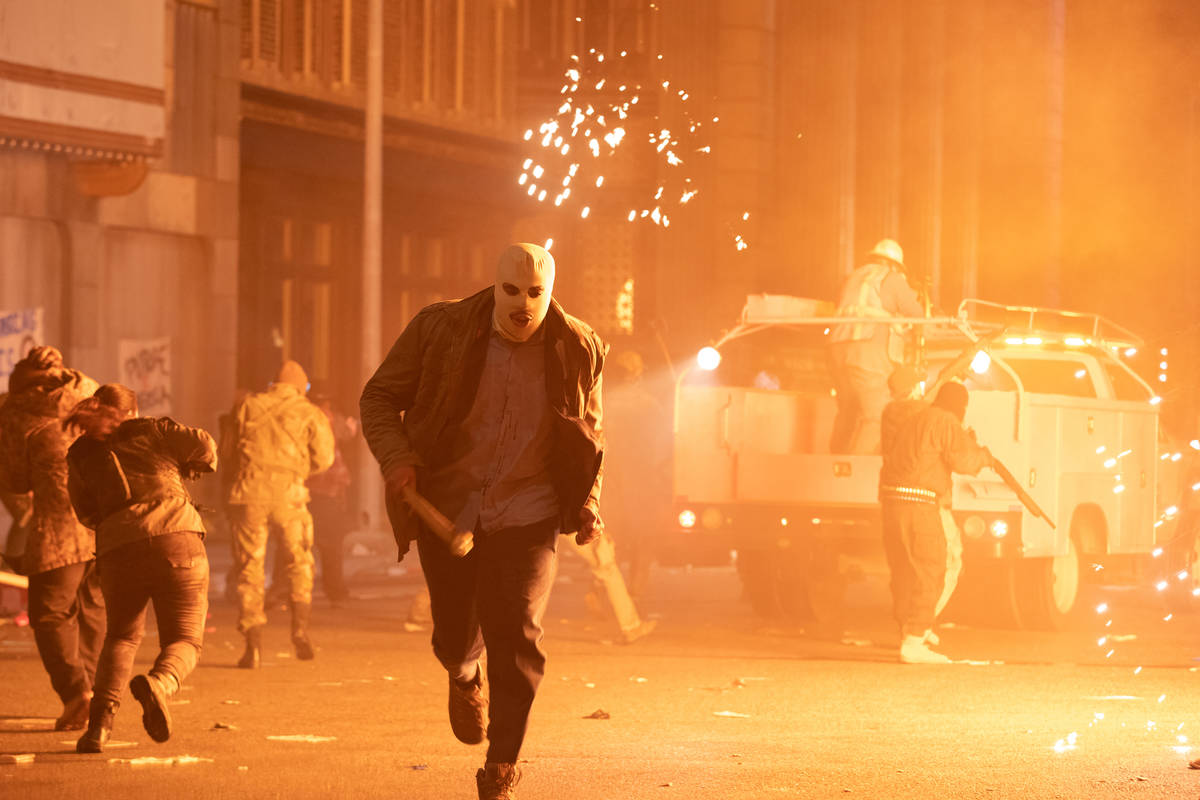 A Purger in The Forever Purge, directed by Everardo Gout. (Jake Giles Netter/Universal Pictures)