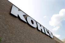 In this Aug. 28, 2018, fie photo, a Kohl's sign is shown in front of a Kohl's store in Concord, ...