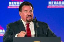 n this June 23, 2018, file photo Nevada State GOP Chairman Michael McDonald speaks at the Nevad ...