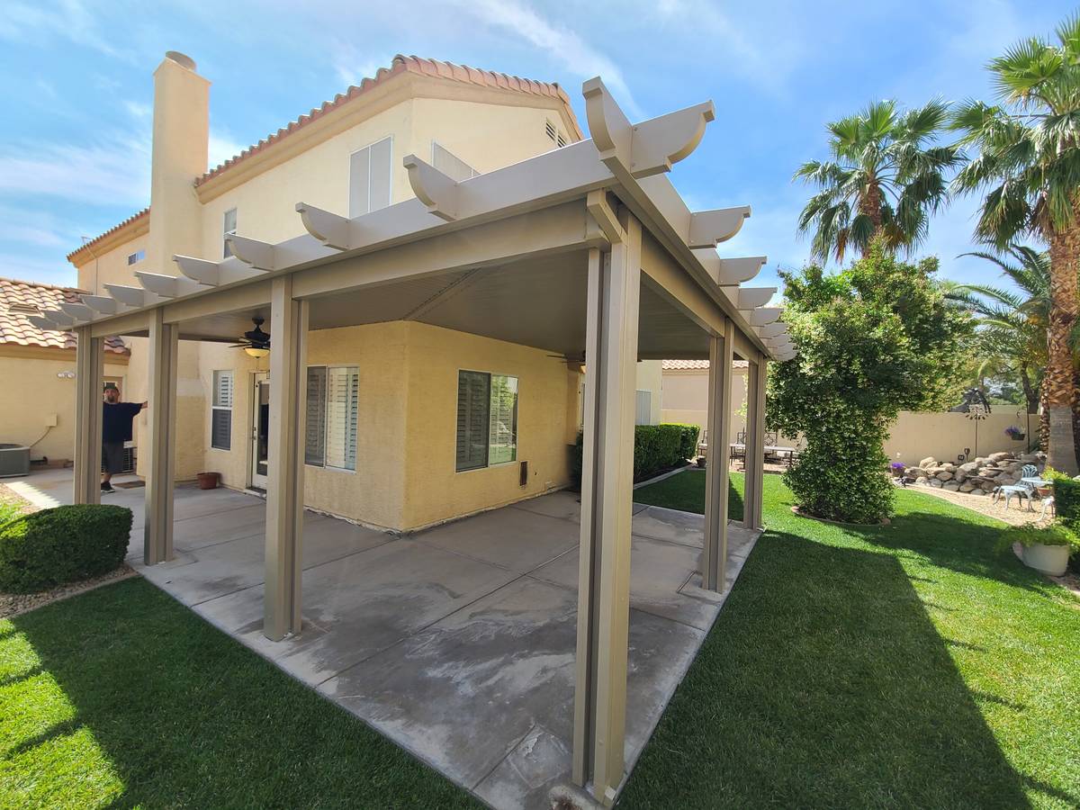 Covering the patio will protect the space from the elements and keep things cool so homeowners ...