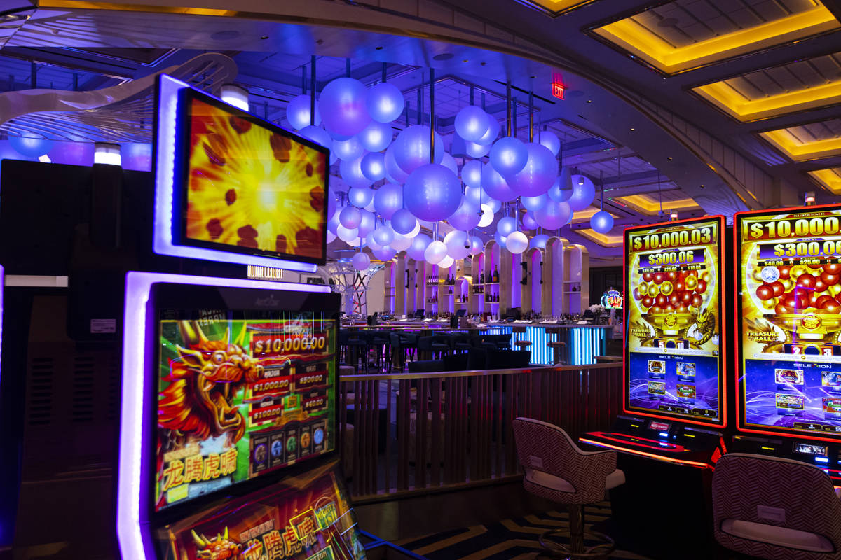 A partial view of Gatsby's cocktail lounge is seen from the casino floor during a tour of Resor ...