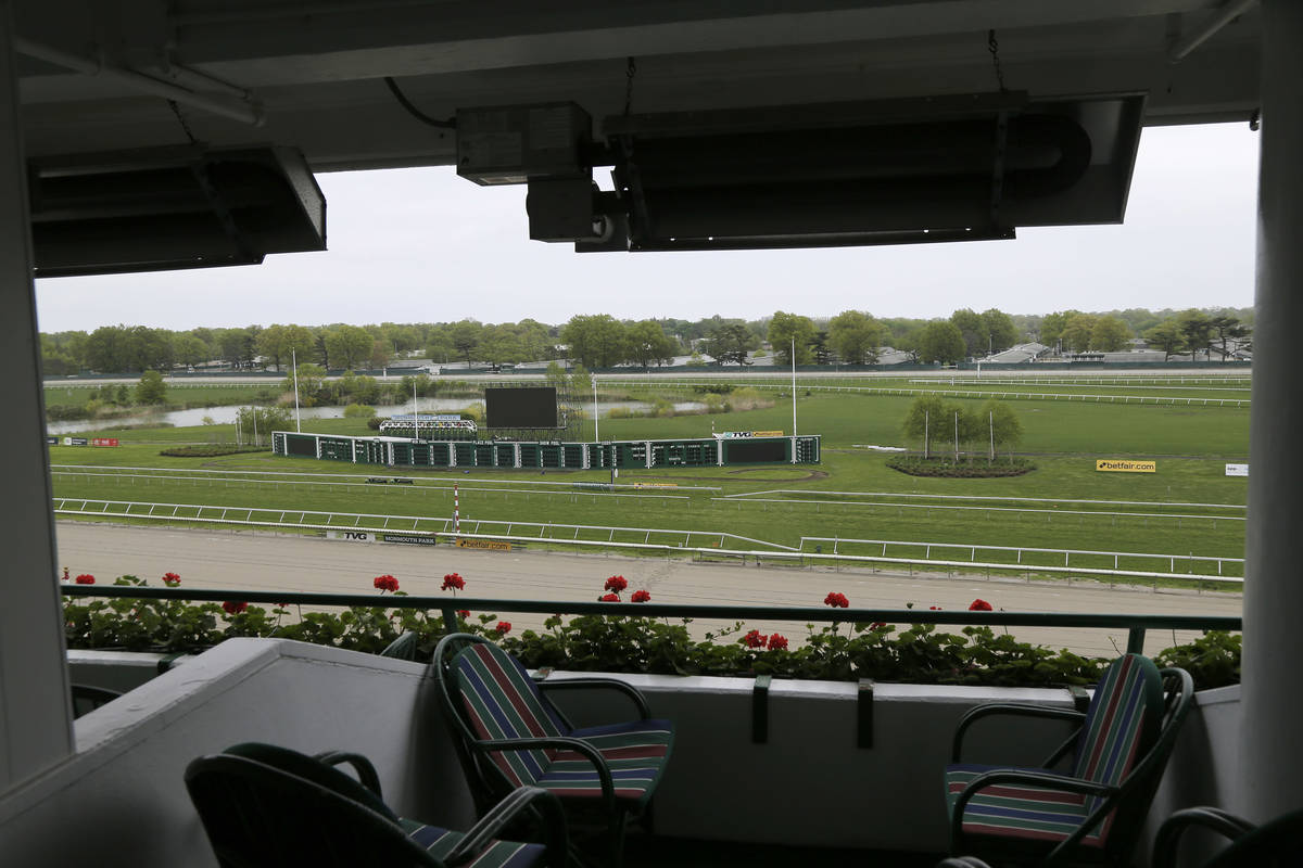 Monmouth Park Racetrack in Oceanport, N.J., Monday, May 14, 2018. (AP Photo/Seth Wenig)