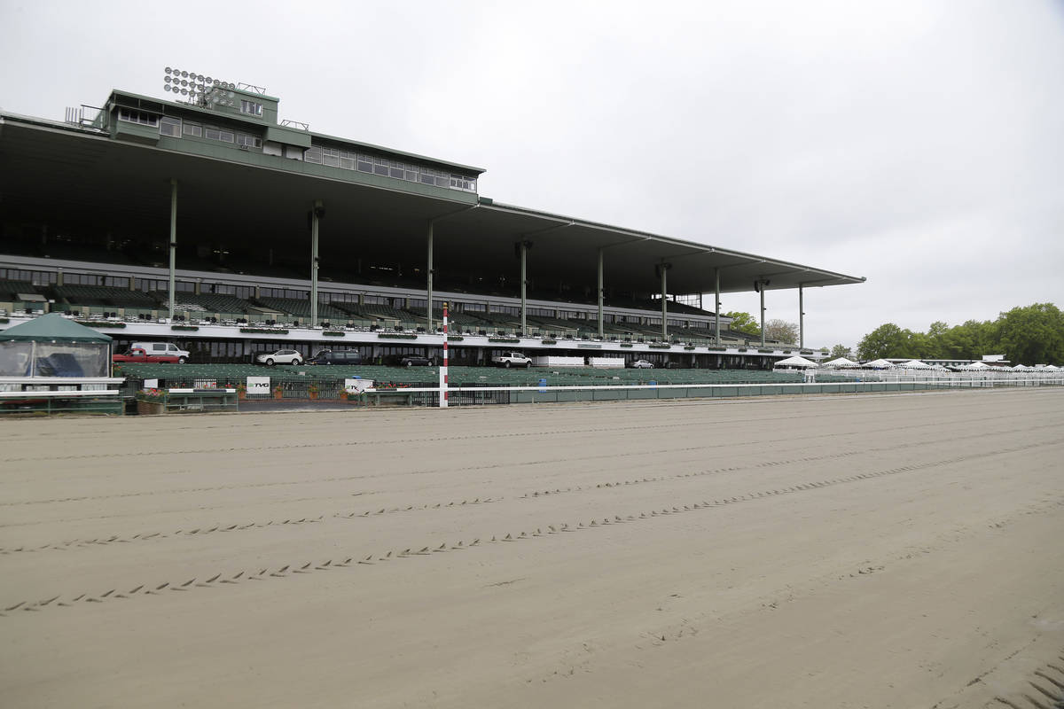 Monmouth Park Racetrack in Oceanport, N.J., Monday, May 14, 2018. (AP Photo/Seth Wenig)