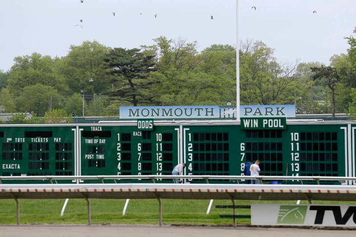 Monmouth Park Racetrack in Oceanport, N.J., Monday, May 14, 2018. (AP Photo/Seth Wenig)