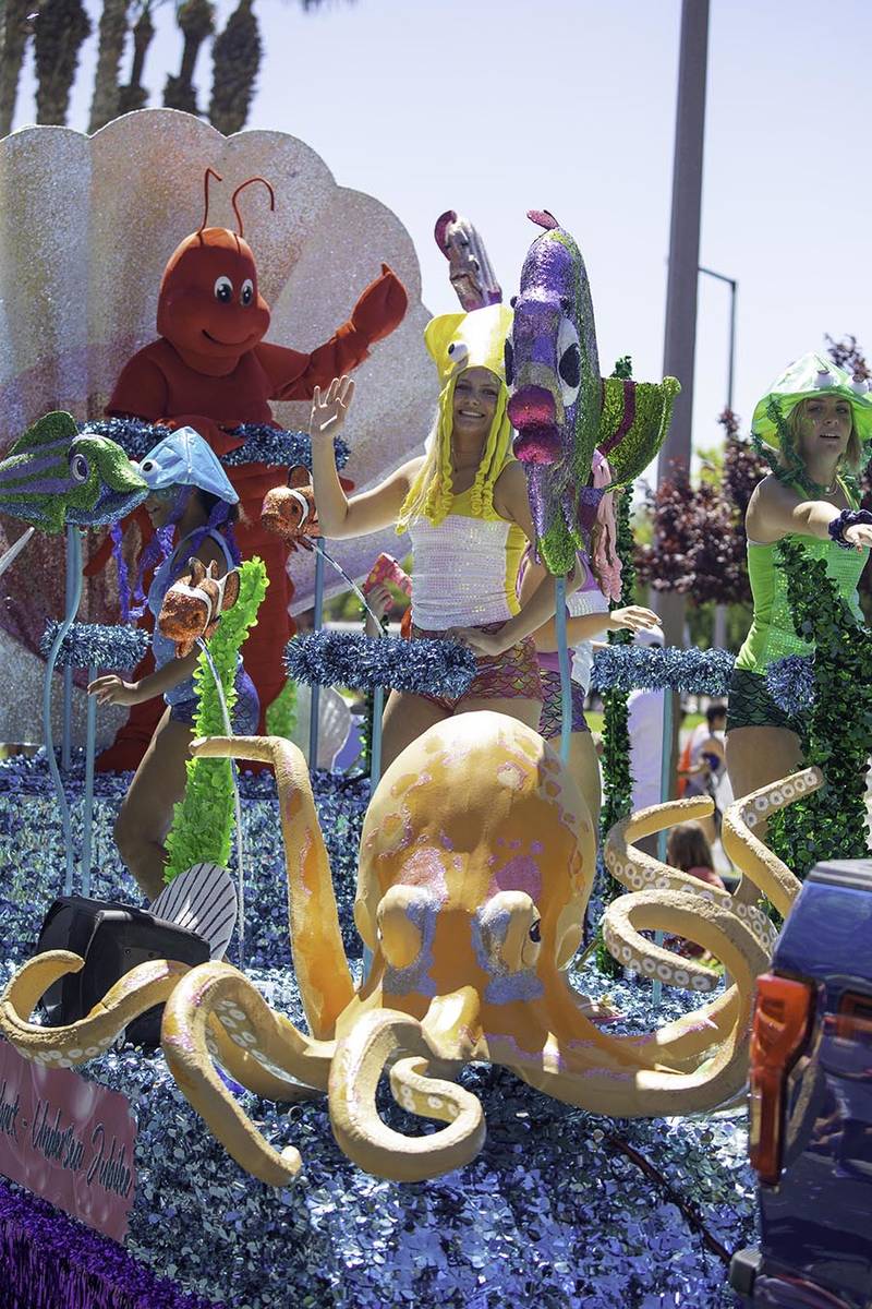 Themed entries will include professionally decorated parade floats, like this undersea birthday ...