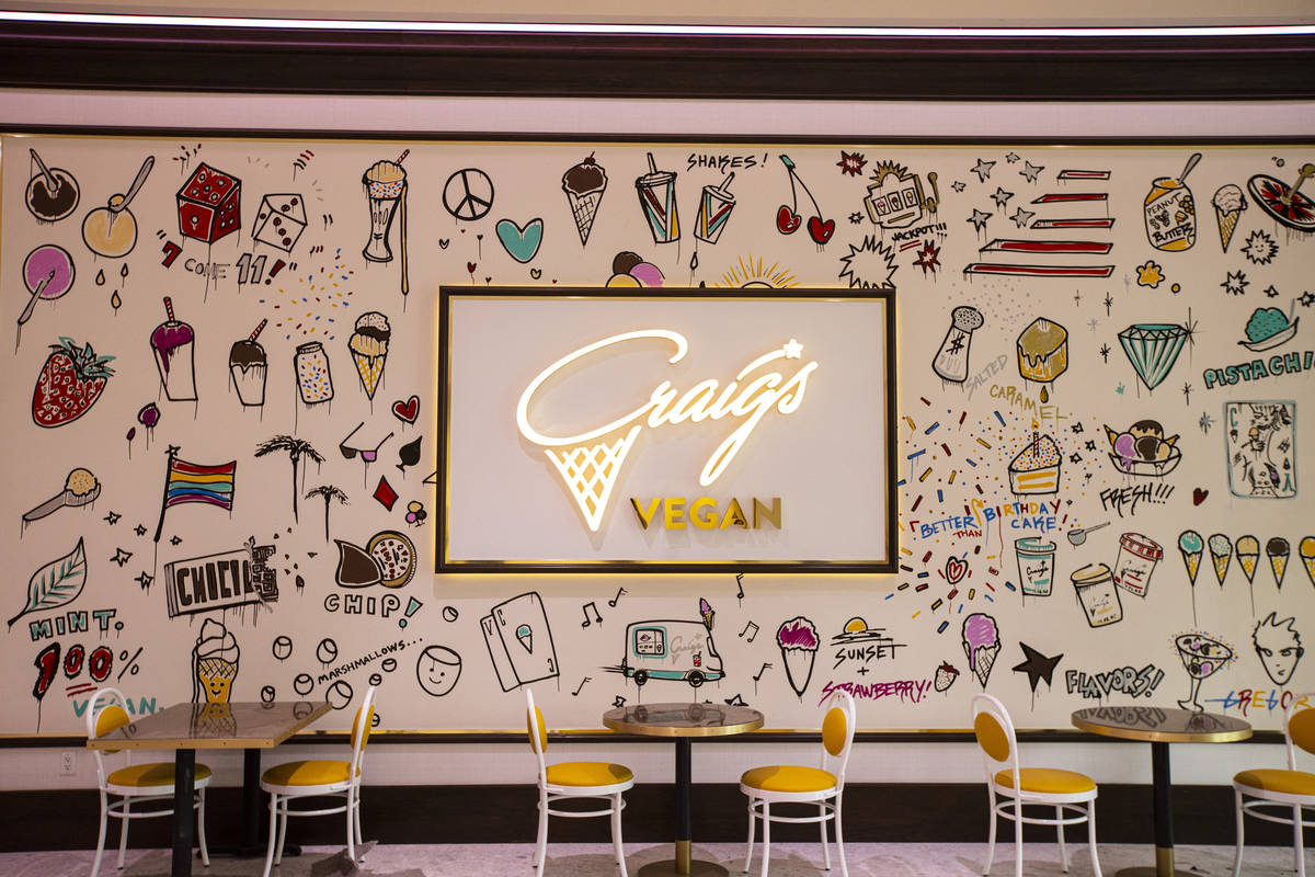 A mural outside of Craigs Vegan ice cream is seen during a tour of Resorts World ahead of its o ...