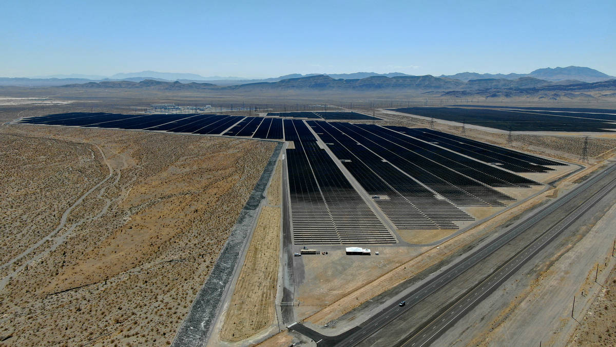MGM’s 100 megawatt Mega Solar Array, located on 640 acres north of Las Vegas, will furnish po ...