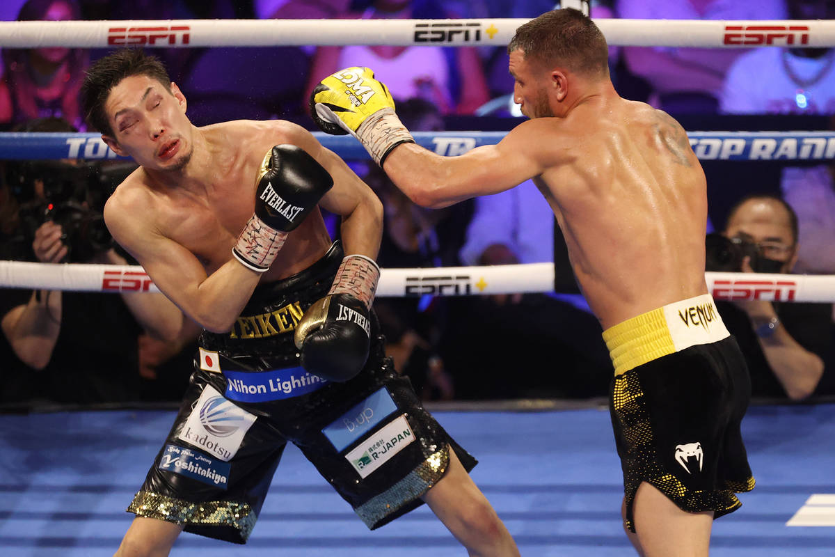 in the lightweight bout at the Virgin Hotels Las Vegas on Saturday, June 26, 2021, in Las Vegas ...