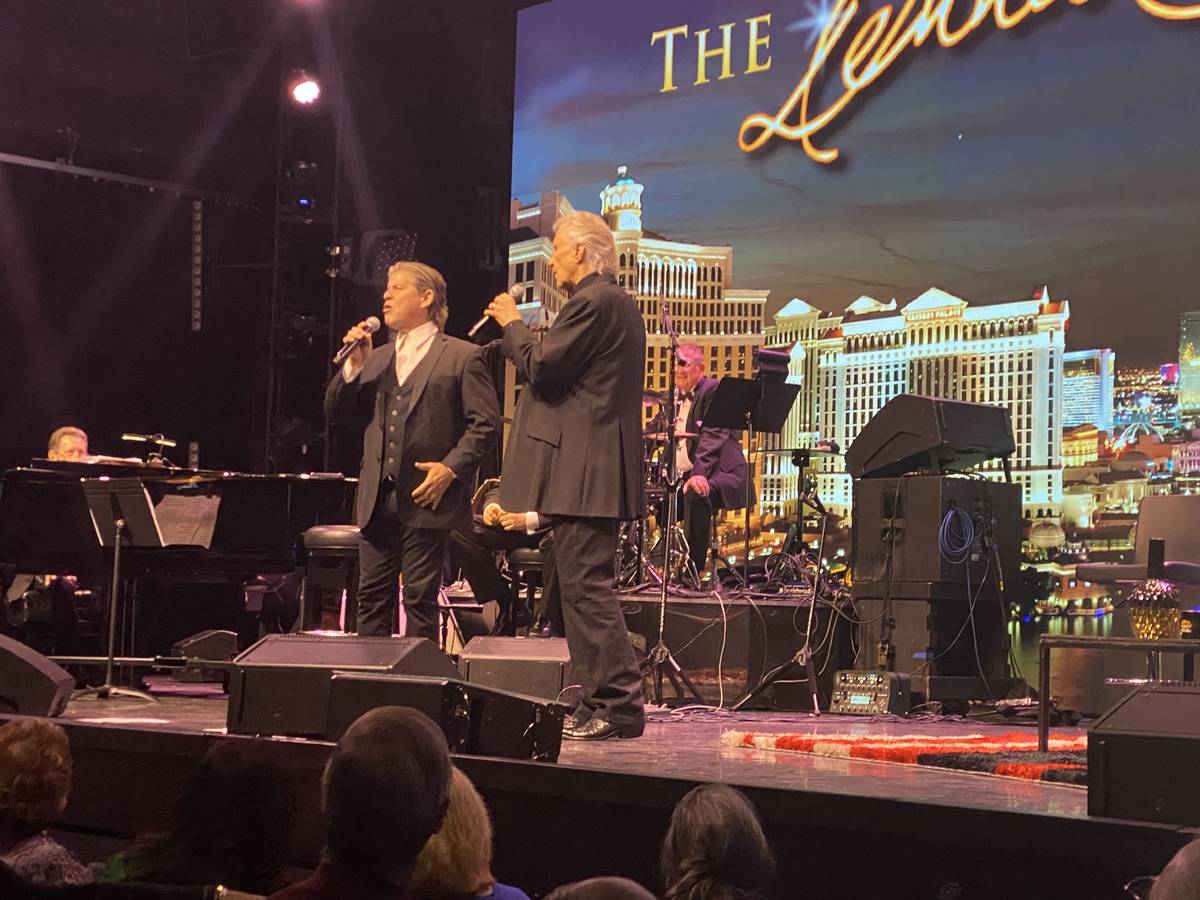 Bucky Heard and Bill Medley are shown at South Point Showroom on Thursday, June 24, 2021. (John ...