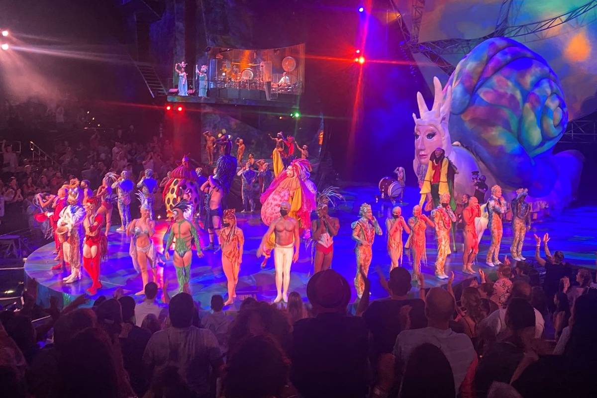 The show-closing, standing ovation at the reopening of "Mystere" at Treasure Island on Monday, ...