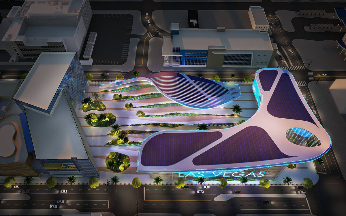 This rendering shows an image from Steelman Partners, one of the three finalist designs, for a ...
