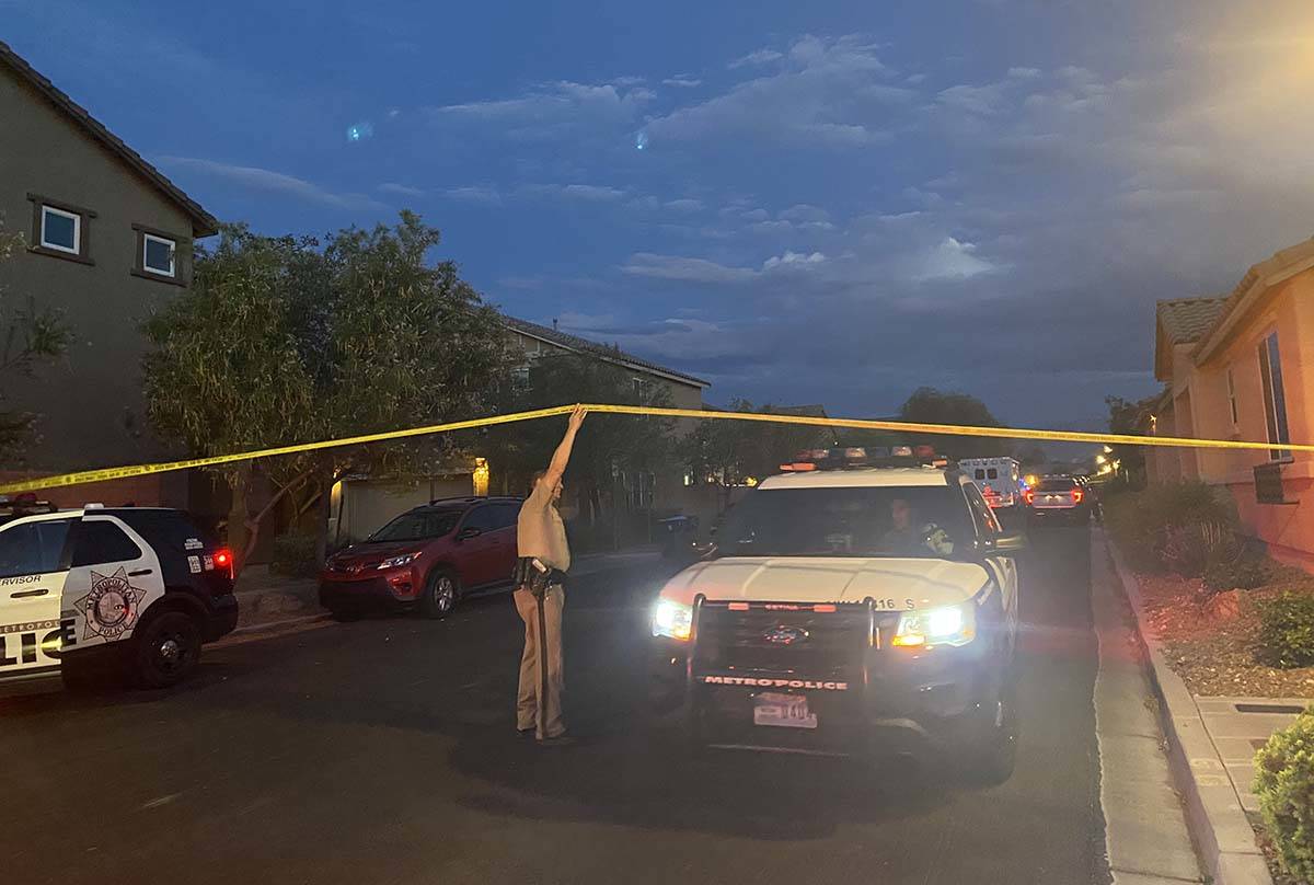 Las Vegas police are investigating a homicide near Craig Road and Jones Boulevard. (Glenn Puit ...