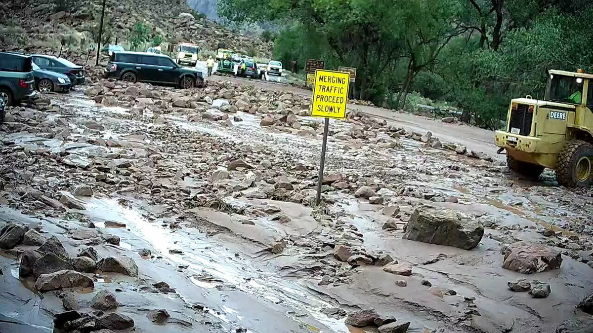 Zion National Park is under modified operations on Wednesday as park officials clean up from a ...