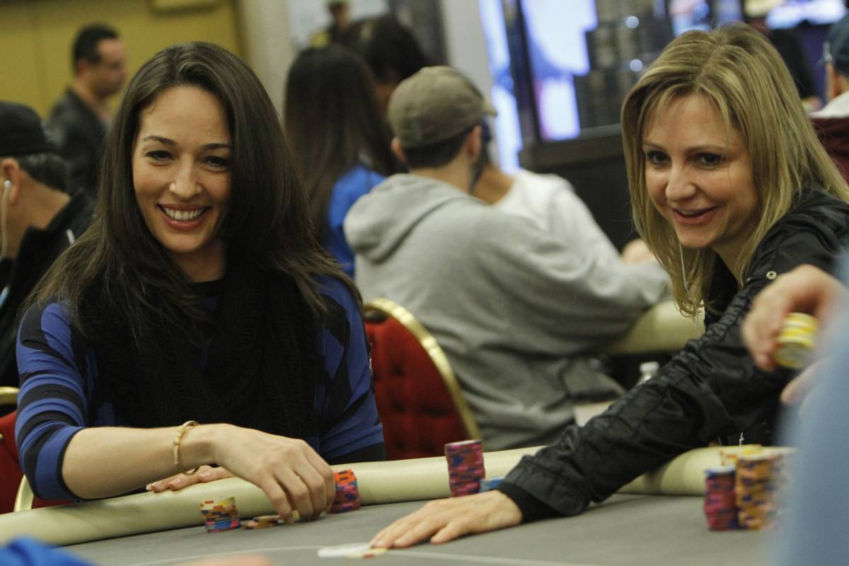 Jennifer Harman, right, plays in a World Poker Tour event with Kara Scott in an undated photo. ...