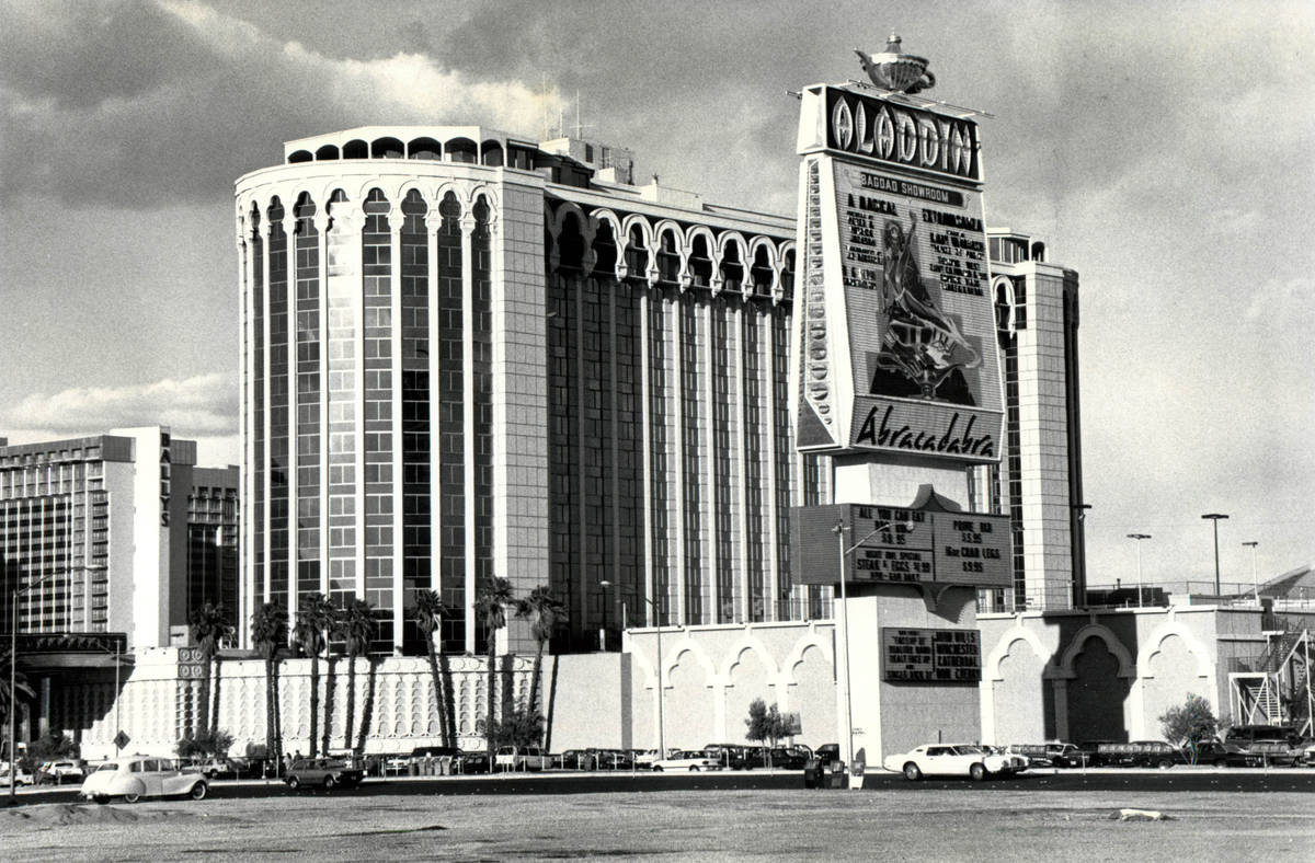 Aladdin Hotel and Casino pictured on Jan.5, 1993, in Las Vegas. (Review-Journal file)